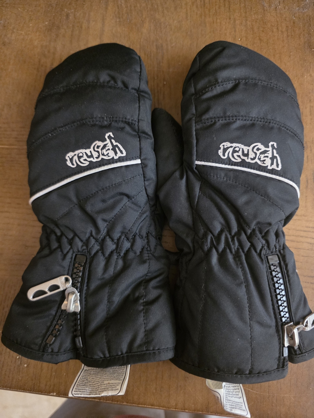 Reusch Nero Gore-Tex Black Leather Ski Mittens XXS / Size 4